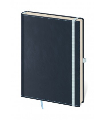 Notepad - Zápisník Double Blue - lined L 2019