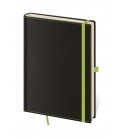 Notepad - Zápisník Black Green - lined L 2019