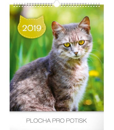Nástěnný kalendář Kočky 2019