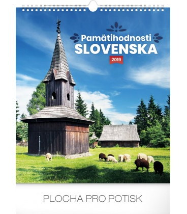 Nástěnný kalendář Pamätihodnosti Slovenska SK 2019