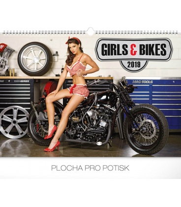 Nástěnný kalendář Girls & Bikes – Jim Gianatsis 2019