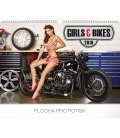Nástěnný kalendář Girls & Bikes – Jim Gianatsis 2019