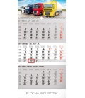Nástěnný kalendář 3 měsíční truck šedý – s českými jmény 2019