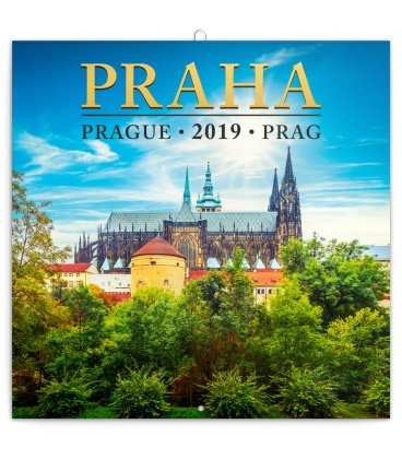 Wall calendar Prague mini 2019