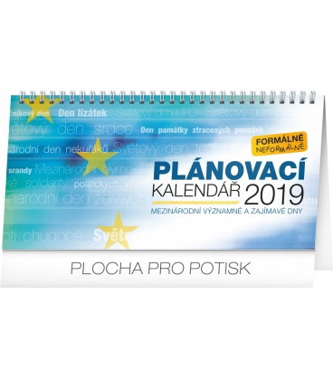Tischkalender Weekly planner – with international days 2019