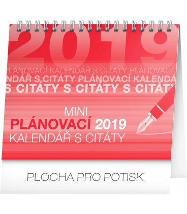 Stolní kalendář Plánovací s citáty 2019