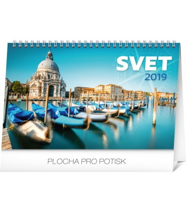 Table calendar The World SK 2019