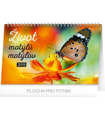 Stolní kalendář Život motýlů – motýlov CZ/SK 2019