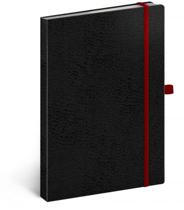 Notebook A5 Vivella Classic lined black/red 2019