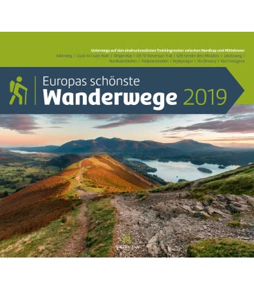 Wandkalender Europas Wanderwege 2019