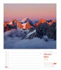 Nástěnný kalendář  Alpy - týdenní plánovač / Faszination Alpenwelt – Wochenplaner 2019