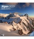 Wandkalender Alpen 2019