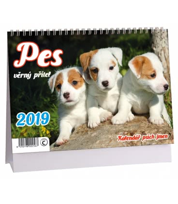 Tischkalender Pes - věrný přítel 2019