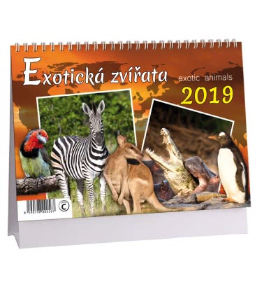 Stolní kalendář Exotická zvířata 2019