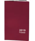 Pocket diary fortnightly PVC - bordo 2019