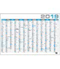 Nástěnný kalendář roční B1 - modrý 2019