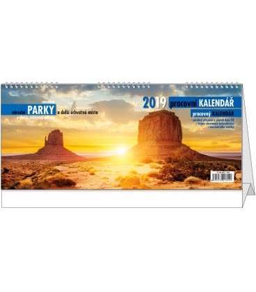 Stolní kalendář Pracovní kalendář - Národní parky 2019