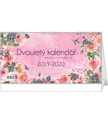 Tischkalender Dvouletý kalendář s měsíčním kalendáriem 2019/2020 2019