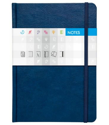 Notepad A5 Saturn squared modrý 2019