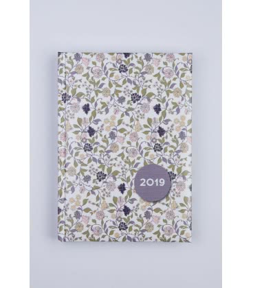Tagebuch - Terminplaner 721 A5 "LAMINO"  Látka květy -tištěný a laminovaný potah 2019