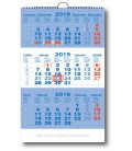 Wall calendar 3monthly working - blue  2019