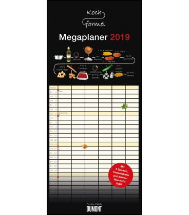 Wall calendar Familien Megaplaner Kochformel 2019