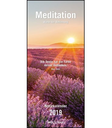 Nástěnný kalendář Rodinný plánovač Meditace / Meditation T&C 2019