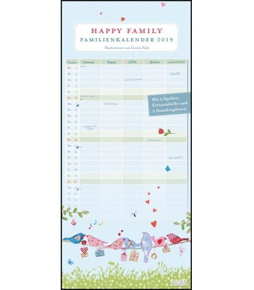 Wall calendar Familien Happy Family 2019