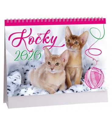 Stolní kalendář Kočky - s kočičími jmény 2020