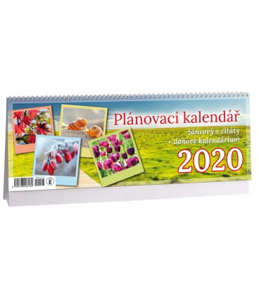 Stolní kalendář Žánrový plánovací s citáty 2020