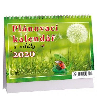 Stolní kalendář Plánovací s citáty 1 - zelený 2020