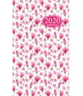 Pocket diary fortnightly lamino - Růžové kytky 2020