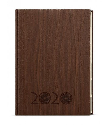 Tagebuch - Terminplaner A5 - Ctirad s výsekem - wood - hnědá 2020