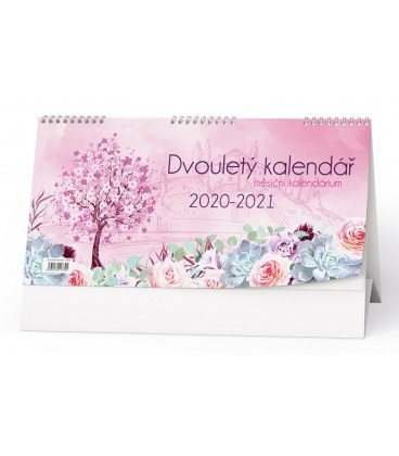 Stolní kalendář Dvouletý kalendář 2020/2021 s měsíčním kalendáriem 2020