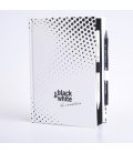 Notepad - Black and white - A5 - kreativní notes - pearl 2020