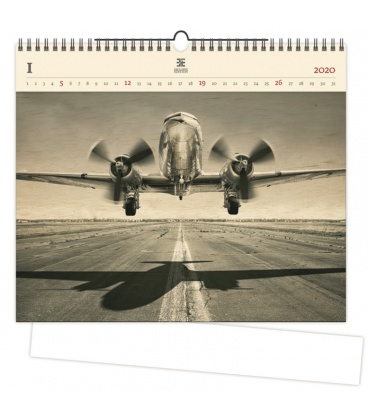 Wandkalender aus Holz Airplane 2020