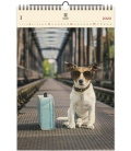 Nástěnný kalendář dřevěný Dog 2020