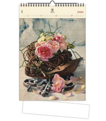 Wandkalender aus Holz Roses 2020