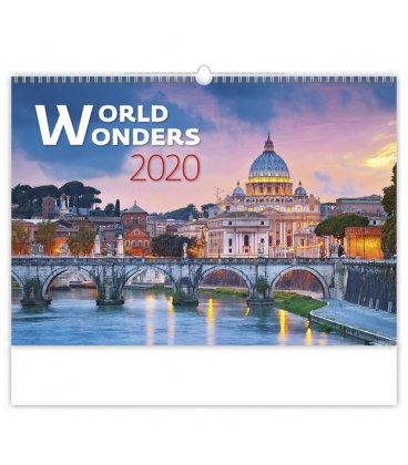 Wall calendar World Wonders 2020