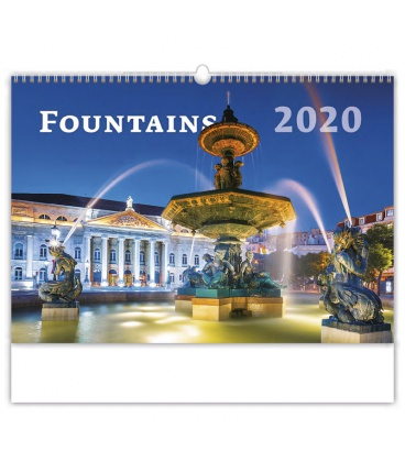 Wall calendar Fountains 2020
