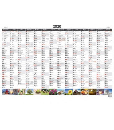 Wandkalender Jahresplanungskarte A1 mit Bildern 2020