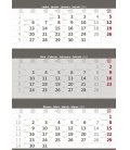 Wall calendar Grey 3 monthly / Tříměsíční šedý 2020