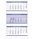 Nástěnný kalendář Tříměsíční skládaný modrý 2020