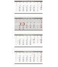 Wall calendar Grey 4 monthly - folded  / Čtyřměsíční skládaný šedý 2020