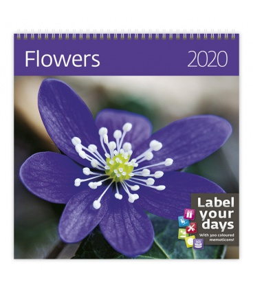 Wall calendar Flowers 2020