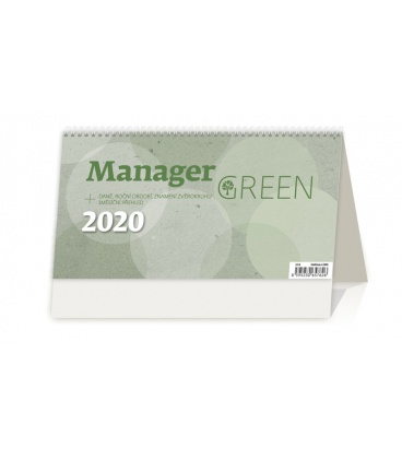 Stolní kalendář Manager Green 2020