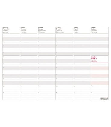 Table calendar Týdenní plánovací mapa A3 2020
