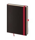 Notepad - Zápisník Black Red - unlined L 2020