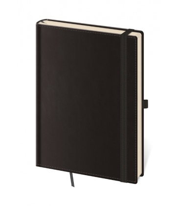 Notepad - Zápisník Double Black - lined L 2020