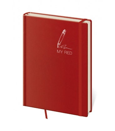 Notepad - Zápisník My Red - lined S 2020
